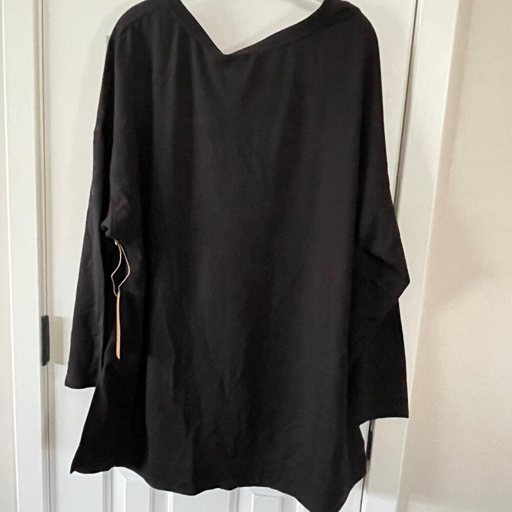 Rae Dunn Black Plus Size Dog Lover Sweatshirt with Socks New with Tags Size 2X - Picture 11 of 11